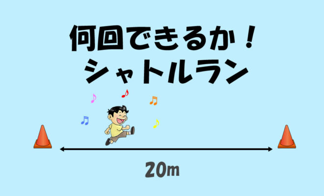 息子がmの往復を繰り返す シャトルラン で体力作り 音源はスマホアプリ スポーツイヤホンとアームバンドがあると便利 小学生の世界記録は ヨーヨーテスト サッカーキッズ