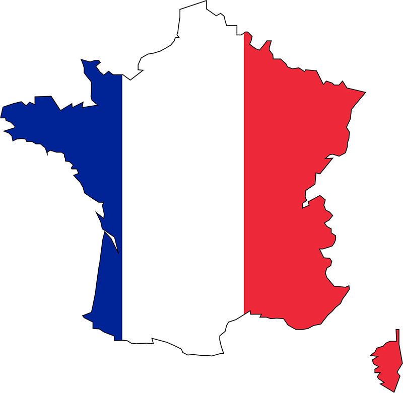 フランス国旗　国の形