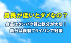 身長は低いとダメなの？鉄分は鉄製フライパンで対策！