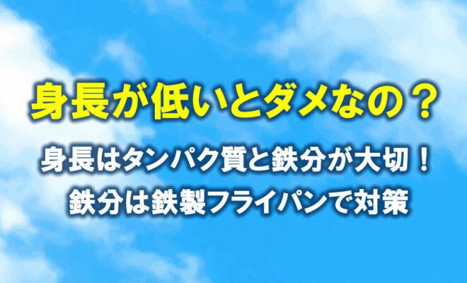 身長は低いとダメなの？鉄分は鉄製フライパンで対策！