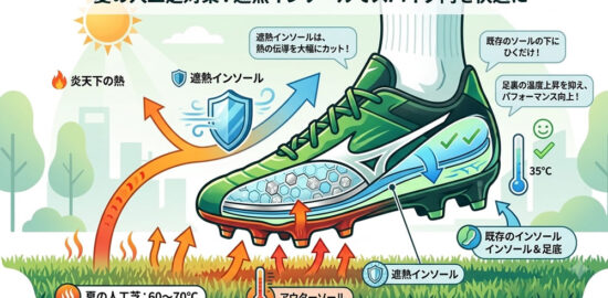 サッカースパイク　遮熱インナーソール