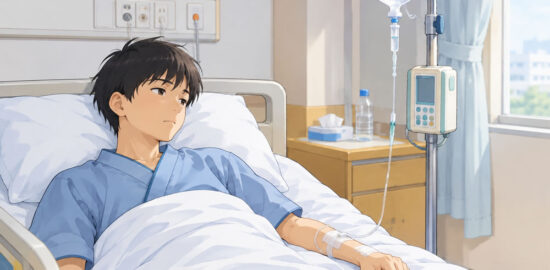 中学二年 回盲部リンパ節炎で入院